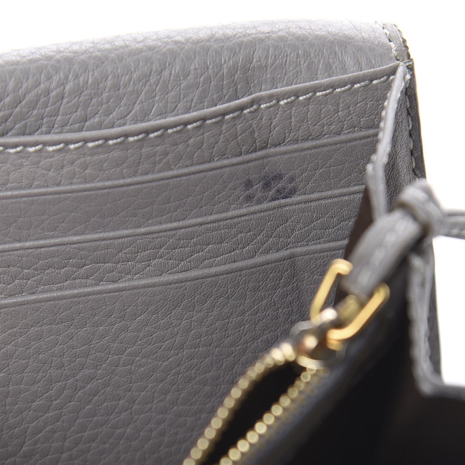 Chloe Calfskin Marcie Continental Flap Wallet Cashmere Grey 7 of 9