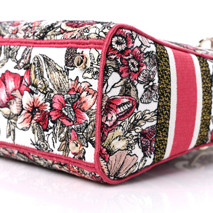 Christian Dior Canvas Embroidered Butterfly Print Medium Lady D-Lite Multicolor 8 of 10