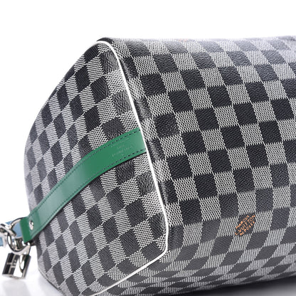 Louis Vuitton Damier Speedy Bandouliere 30 Black White 8 of 9