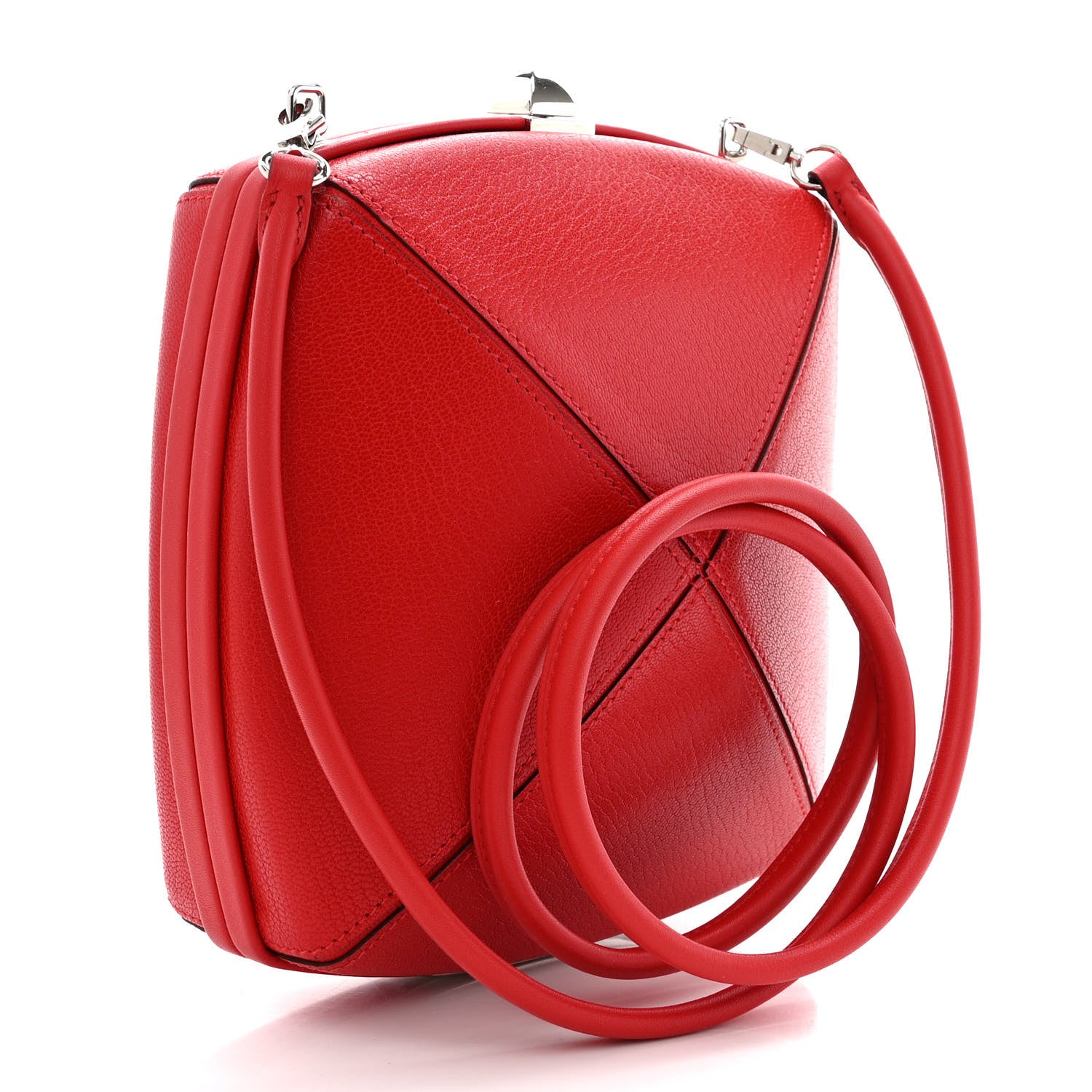 Hermes Chevre Chamkila Clou Medor Clutch Rouge De Coeur 3 of 10