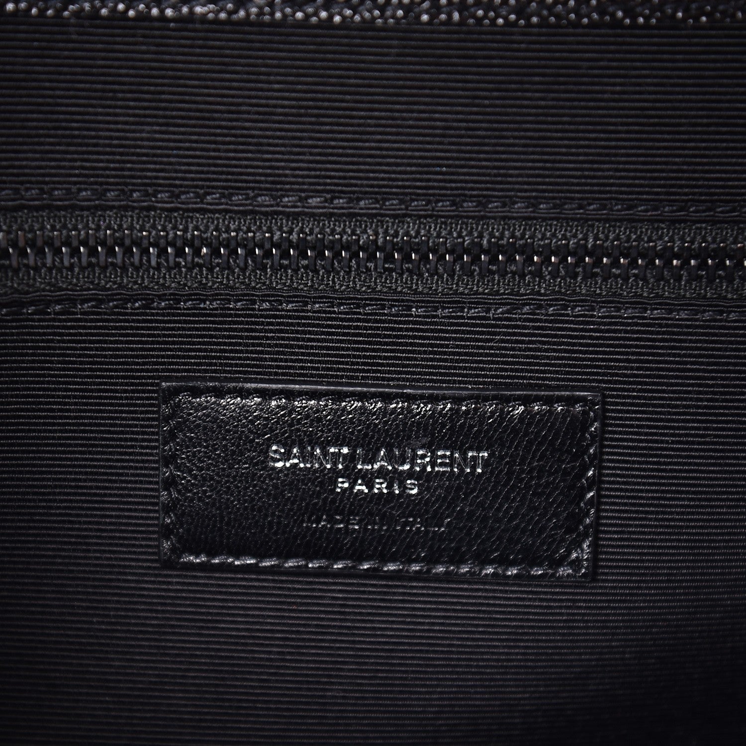 Saint Laurent Grain De Poudre Textured Mixed Matelasse Large Triquilt Monogram Monochrome Satchel Black 7 of 13