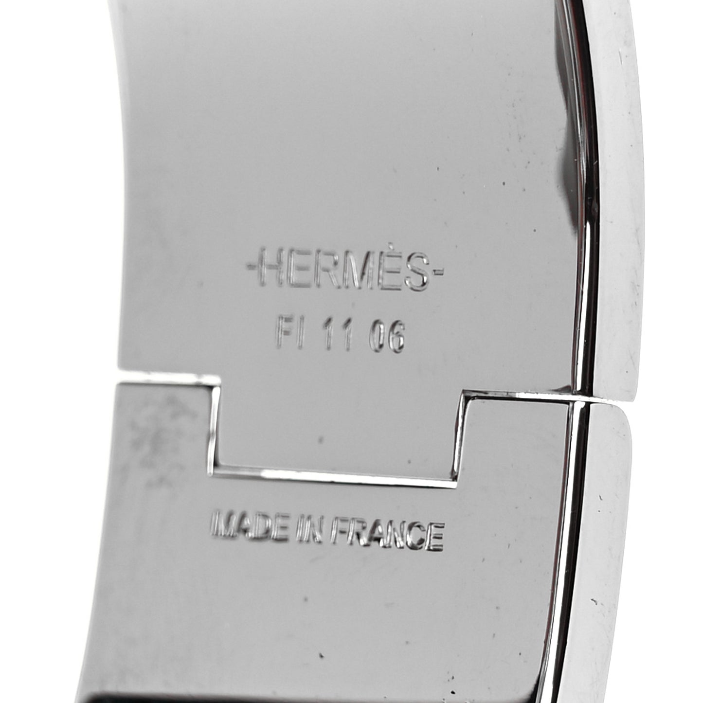 Enamel Wide Clic Clac H Bracelet PM White