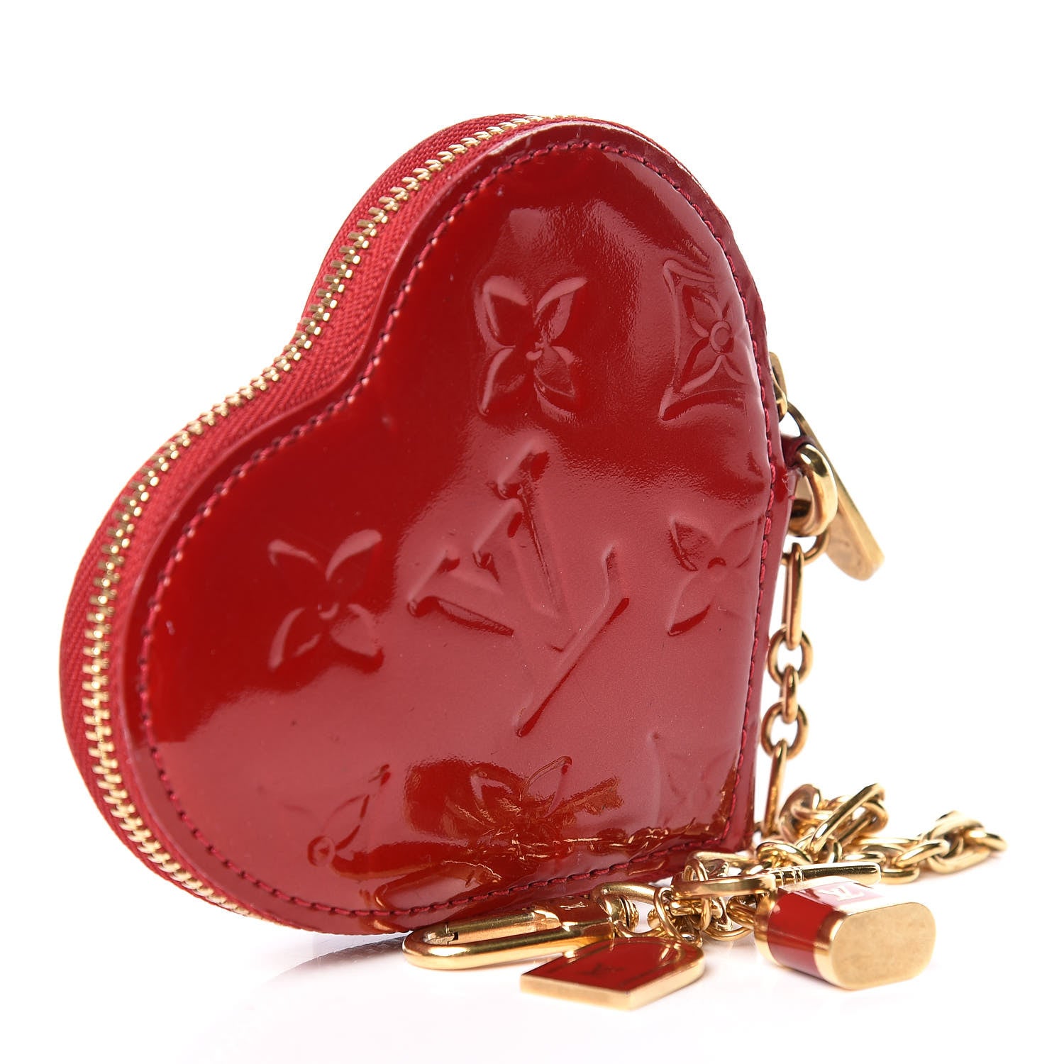 Louis Vuitton Vernis Coeur Heart Coin Purse Pomme D'Amour 3 of 10
