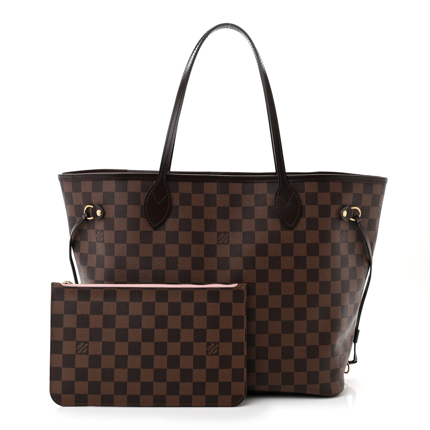 Damier Ebene Neo Neverfull MM Rose Ballerine