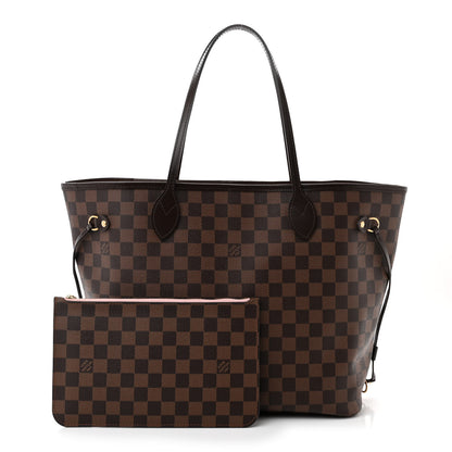 Louis Vuitton Damier Ebene Neo Neverfull MM Rose Ballerine 3 of 14