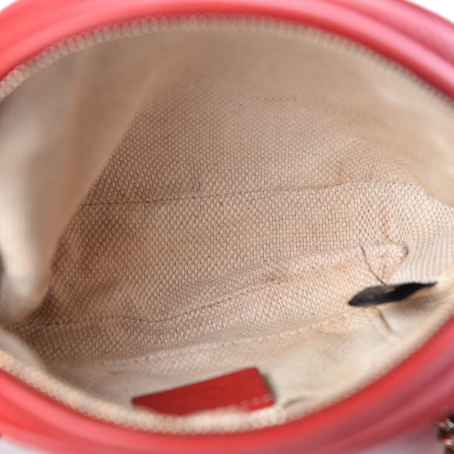Pebbled Calfskin Mini Soho Chain Bag Tabasco Red