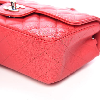 Chanel Caviar Quilted Mini Rectangular Flap Dark Pink 9 of 10