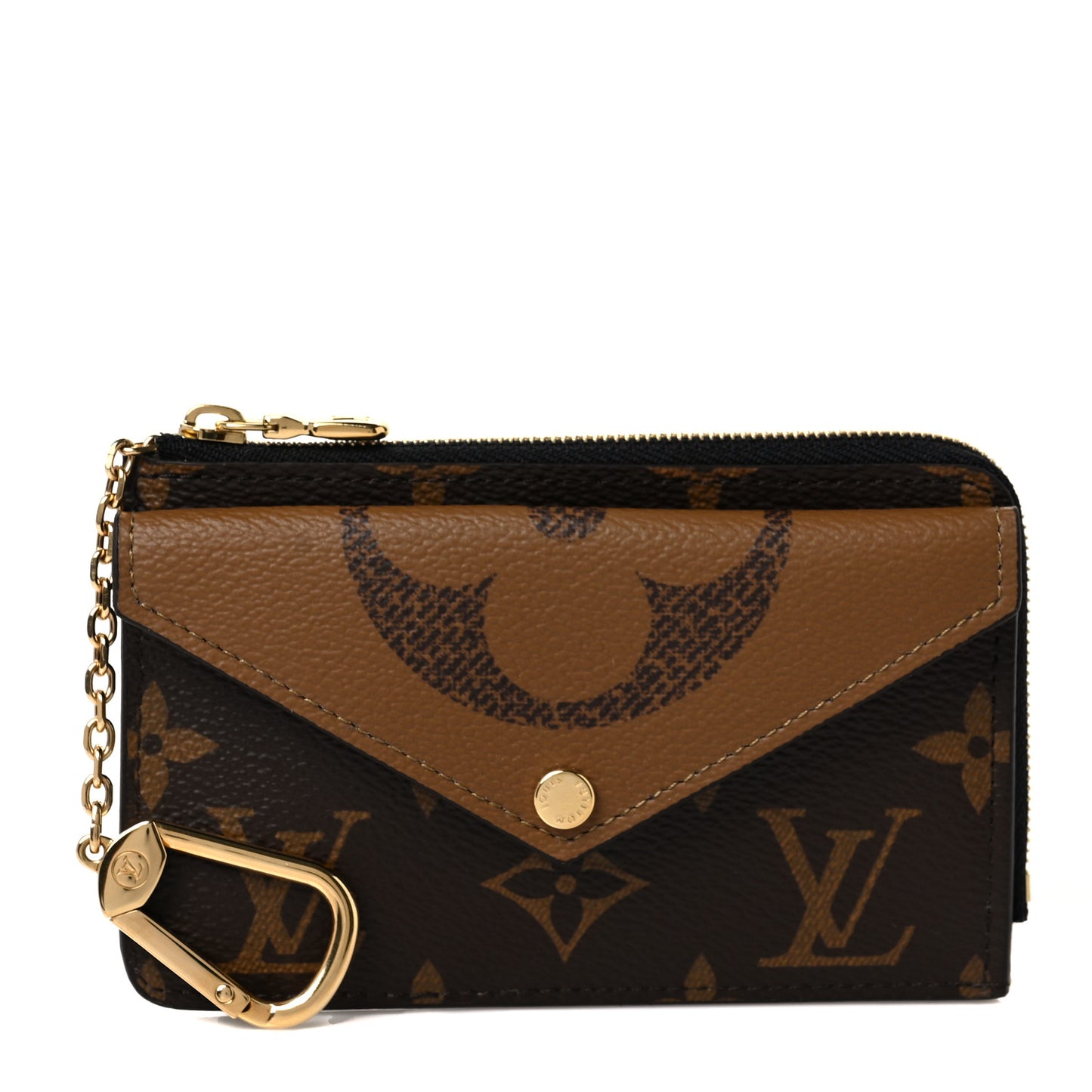 Reverse Monogram Recto Verso Card Holder Brown