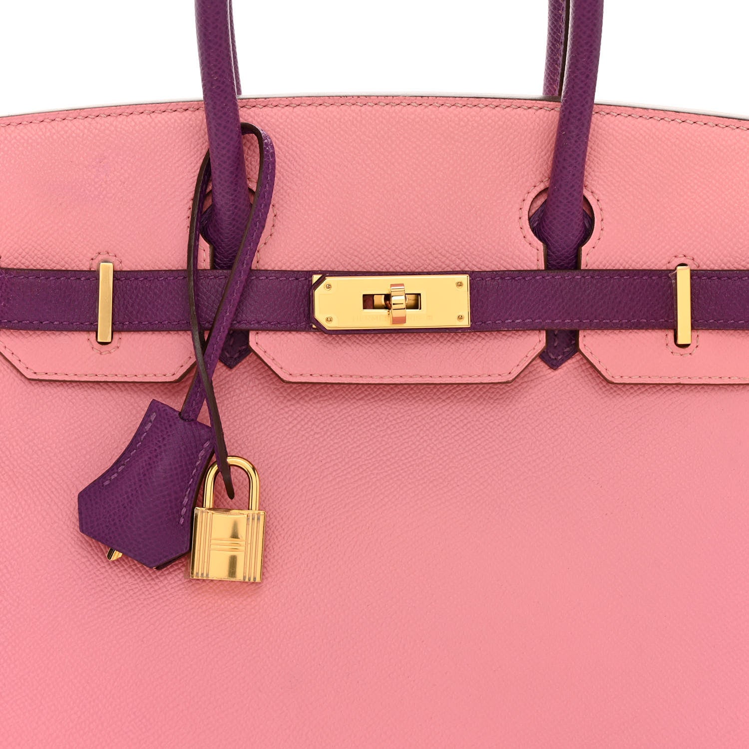 Hermes Epsom Horseshoe Birkin 30 Rose Confetti Anemone 8 of 12