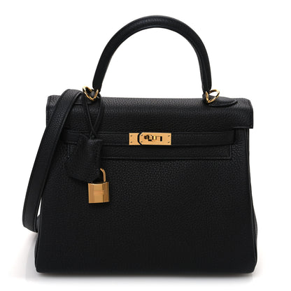 Hermes Togo Kelly Retourne 25 Black 1 of 11