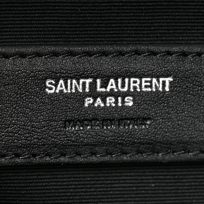 Saint Laurent Linen Calfskin Rive Gauche Maxi Tote Black 5 of 10