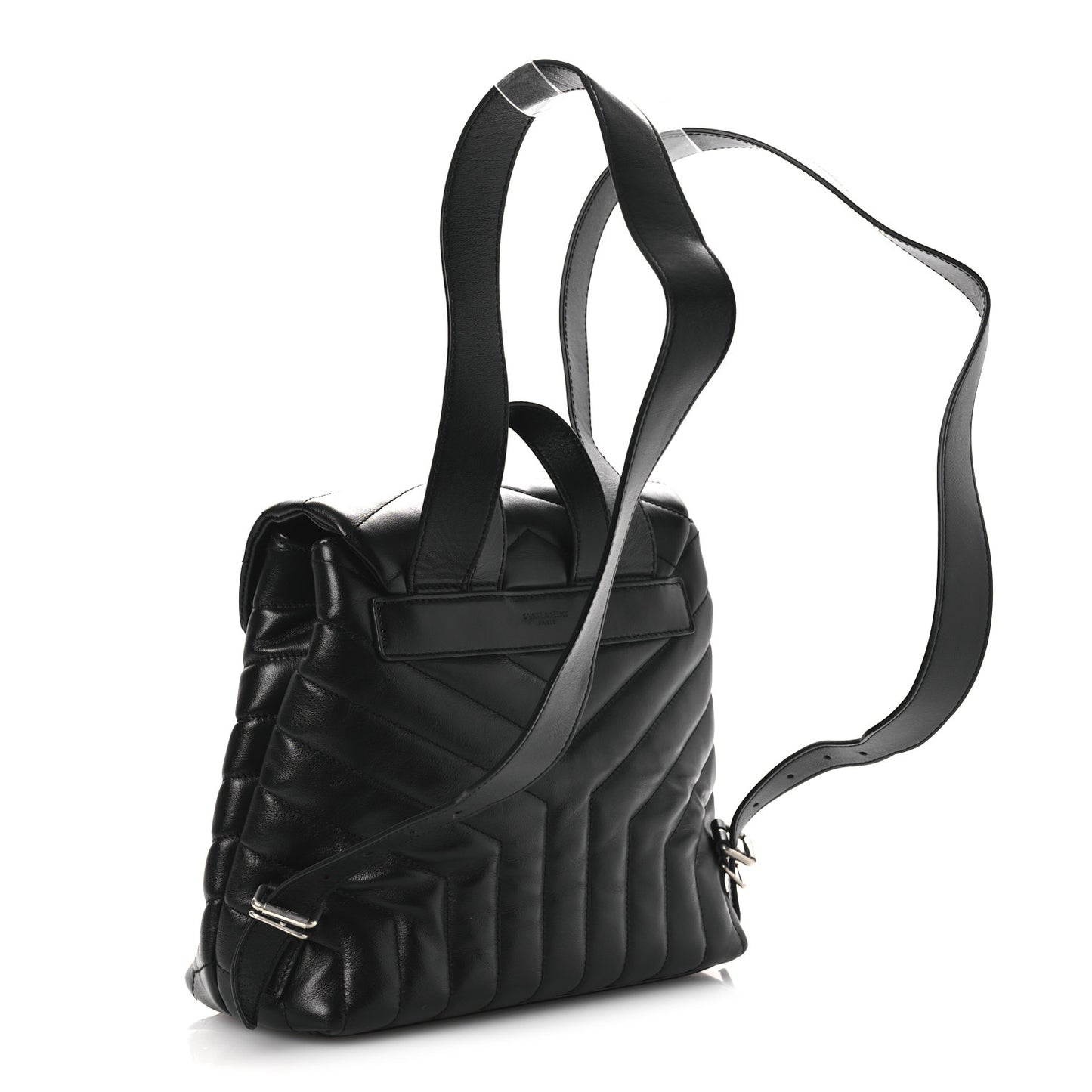 Calfskin Y Quilted Monogram Small Loulou Backpack Black