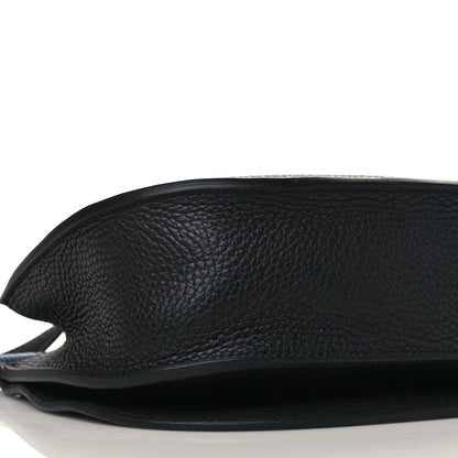 Hermes Taurillon Clemence Chevre Mysore Saut 25 Black 7 of 9