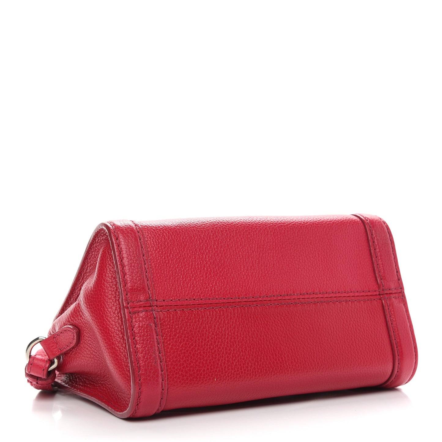 Calfskin Mini Skull Padlock Zip Around Tote Red