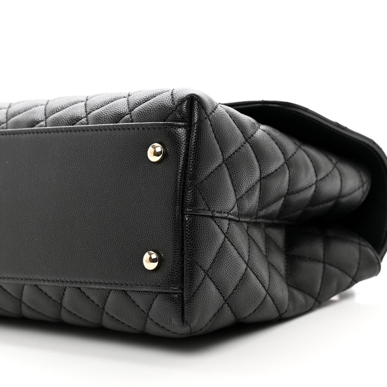Chanel Caviar Quilted Medium Coco Handle Flap Black 10 of 11