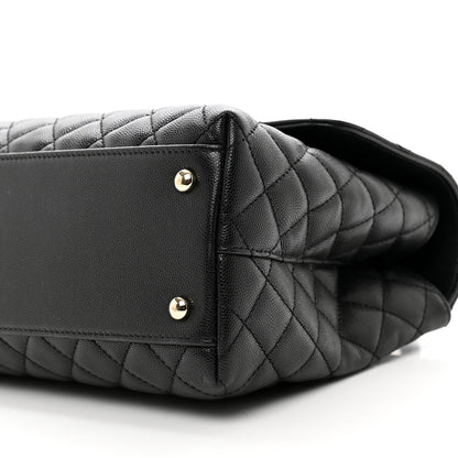 Chanel Caviar Quilted Medium Coco Handle Flap Black 10 of 11