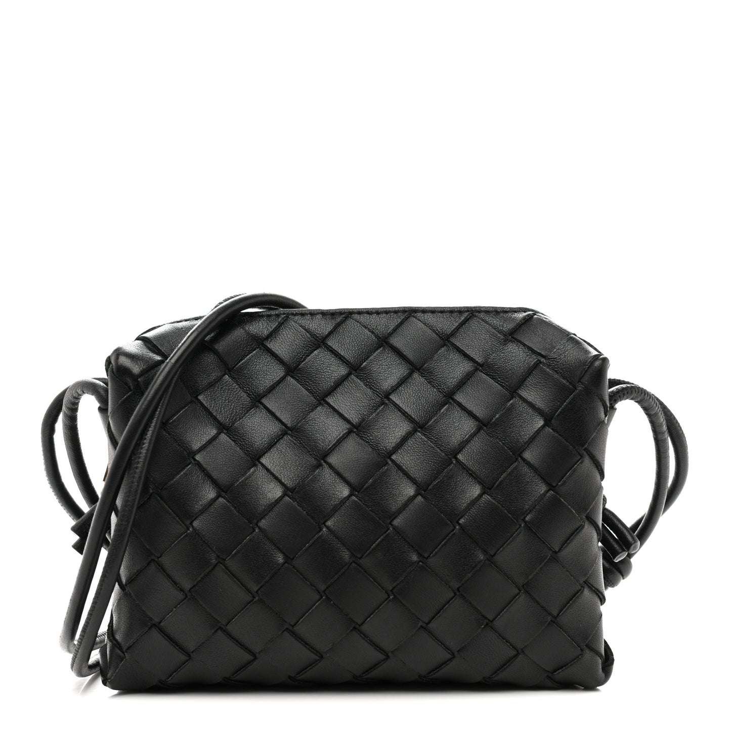 Nappa Intrecciato Mini Loop Camera Bag Black