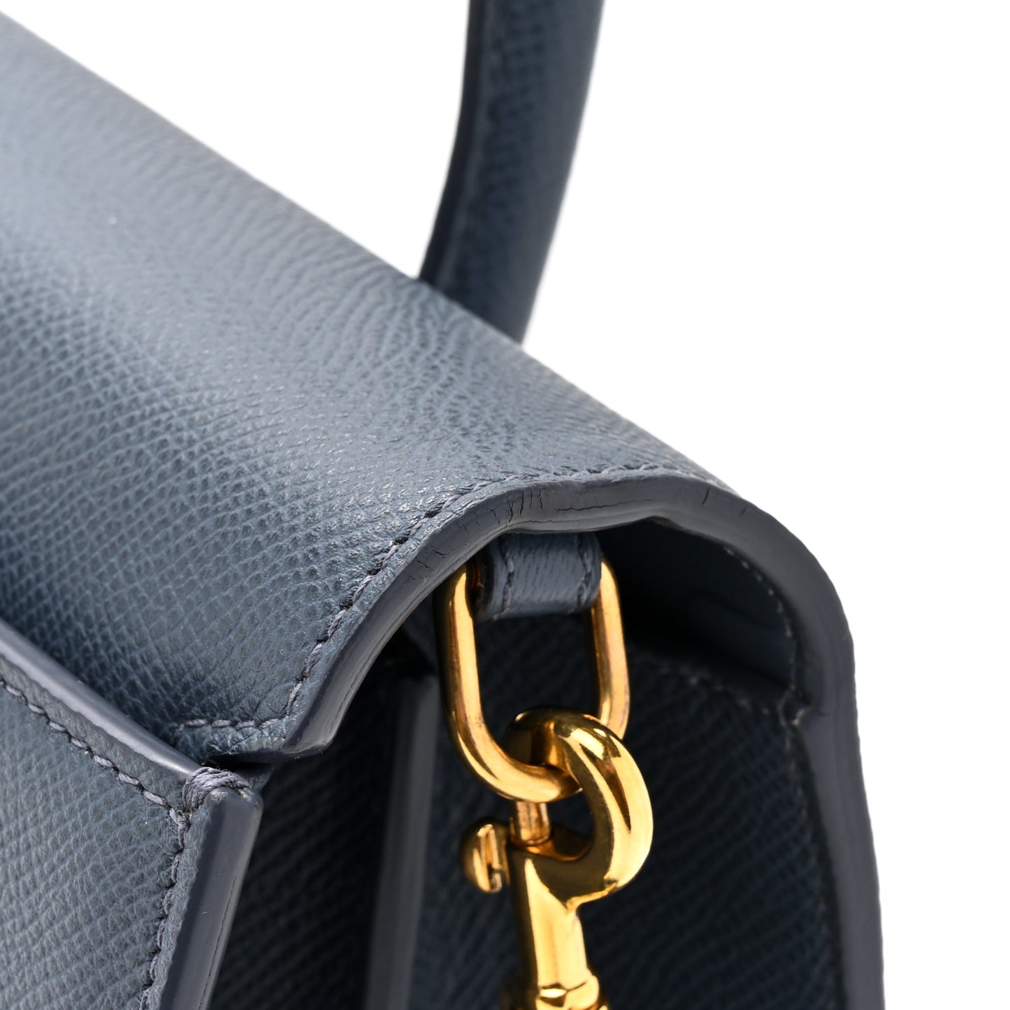 Grained Calfskin Large St. Honore Tote Blue