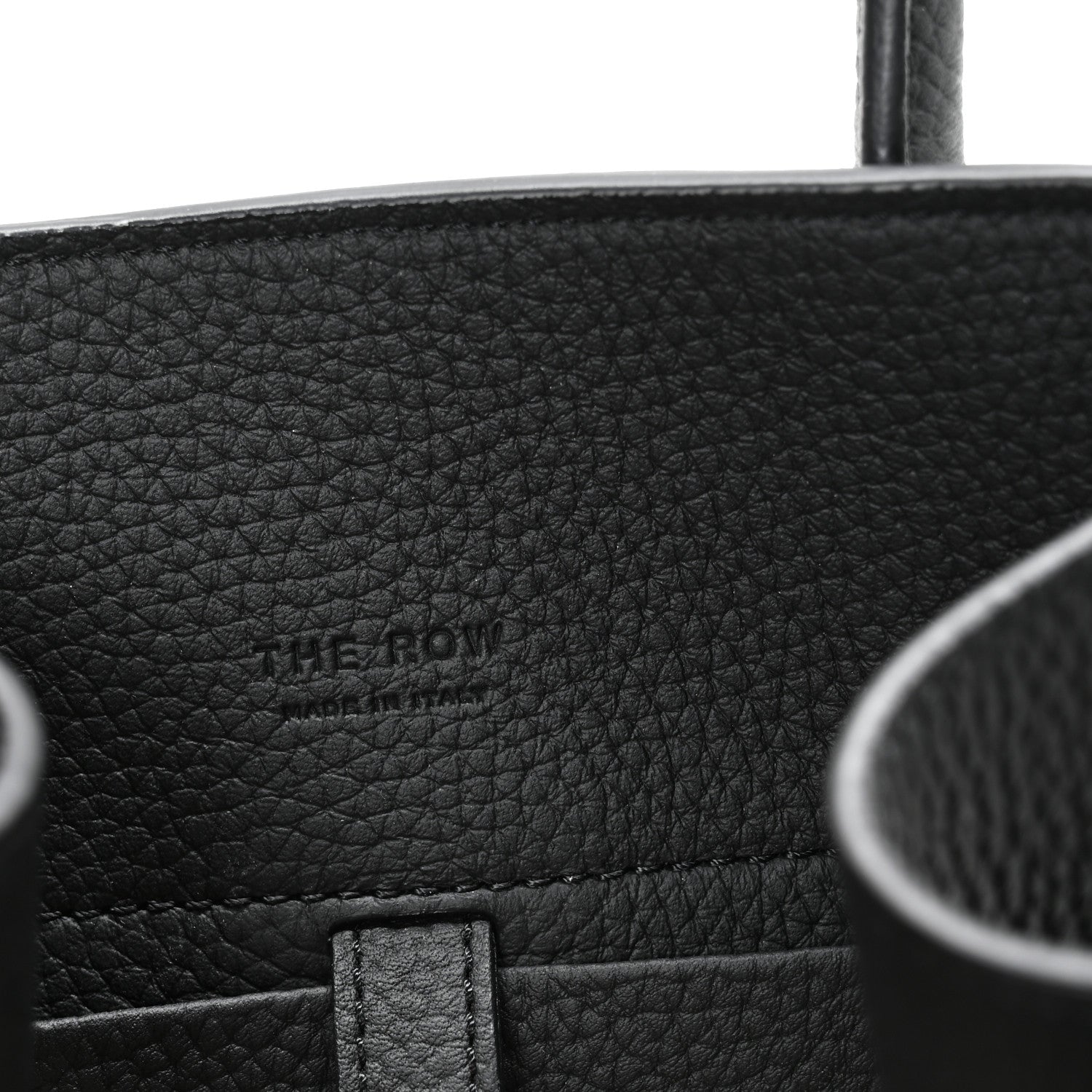 The Row Grained Calfskin Soft Margaux 10 Bag Black 6 of 9