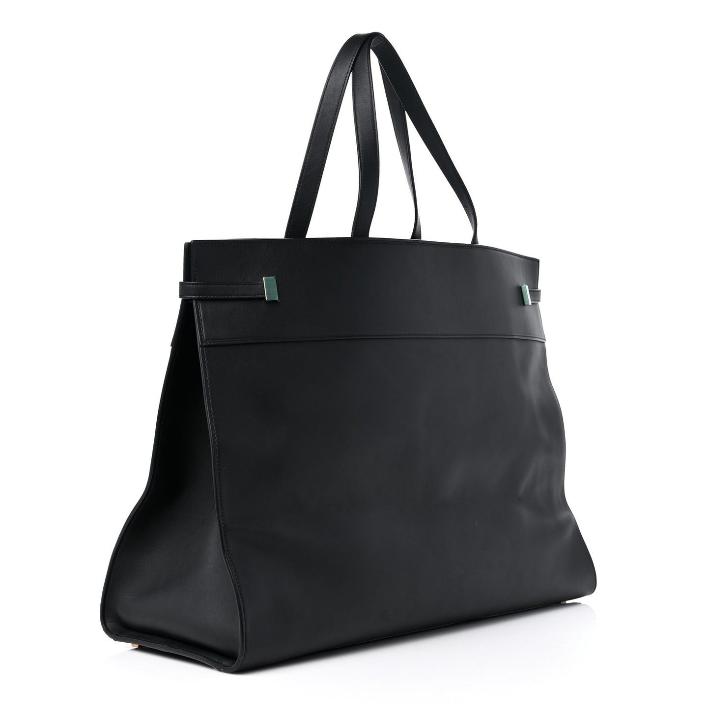 Calfskin Large Manhattan Shopper Tote Black