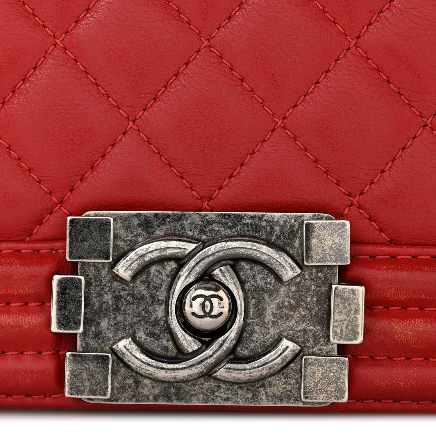 Chanel Calfskin Quilted Small Boy Flap Red 13 of 14