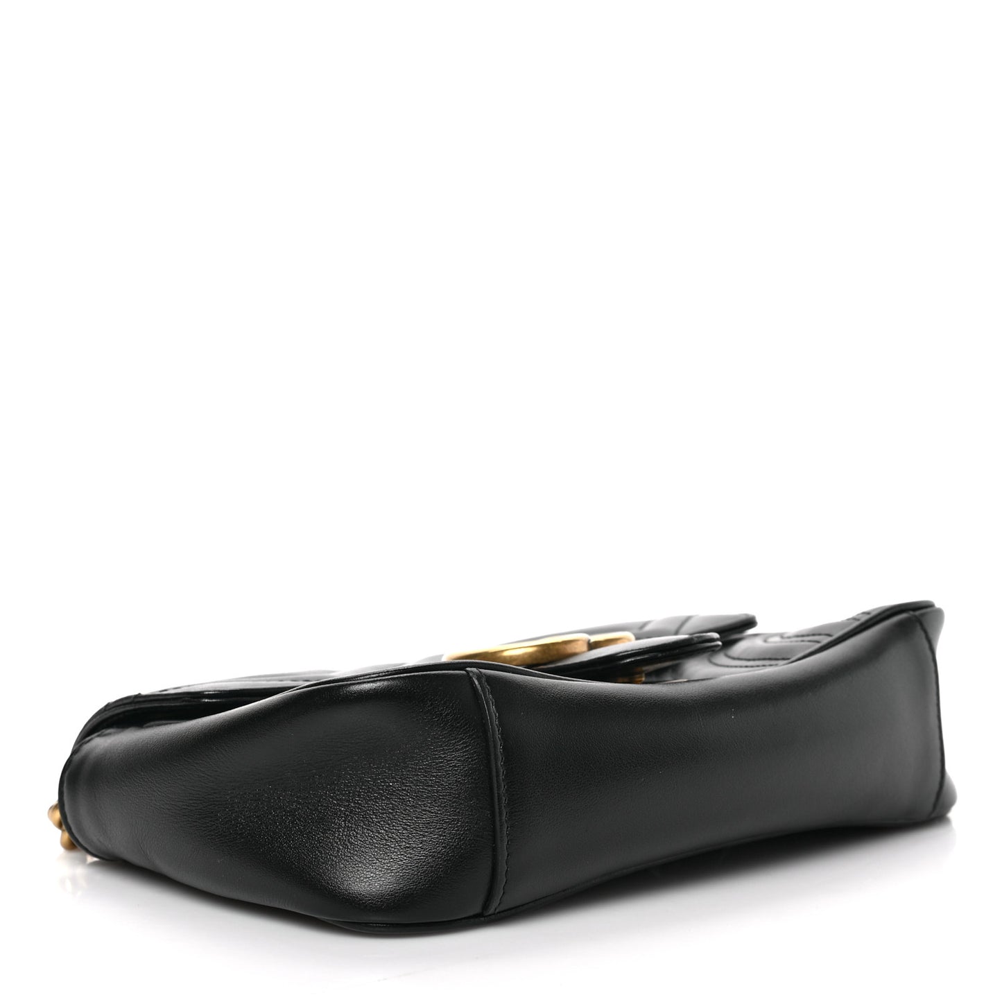 Calfskin Matelasse Mini GG Marmont Shoulder Bag Black
