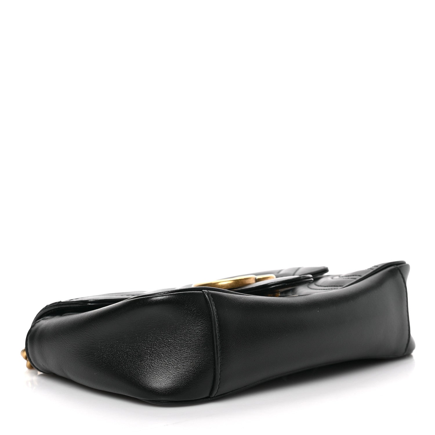 Gucci Calfskin Matelasse Mini GG Marmont Shoulder Bag Black 8 of 9