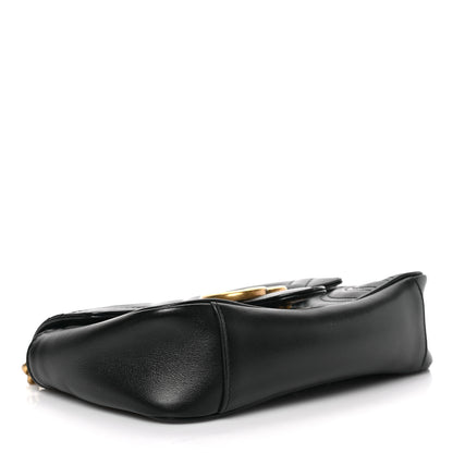 Gucci Calfskin Matelasse Mini GG Marmont Shoulder Bag Black 8 of 9