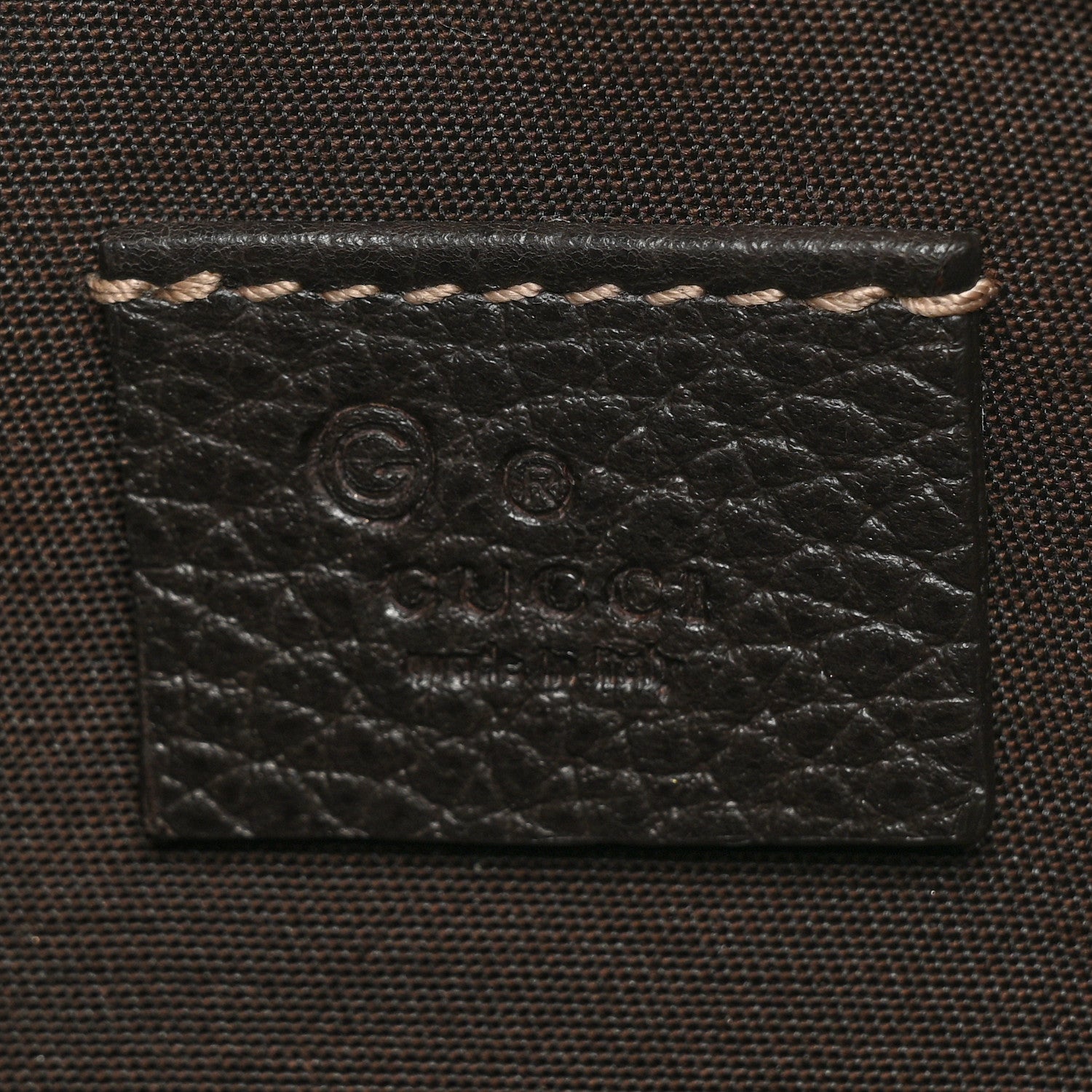 Gucci Crystal Monogram Cosmetic Pouch Dark Brown 6 of 9