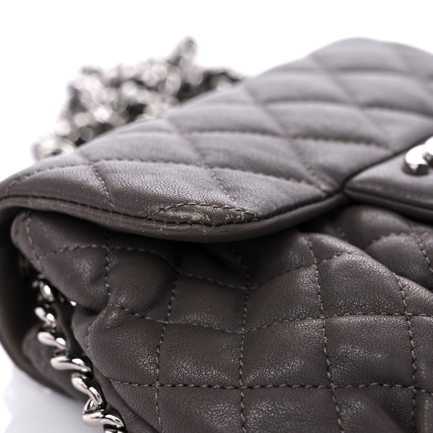 Chanel Washed Lambskin Quilted Mini Chain Around Flap Taupe 12 of 19