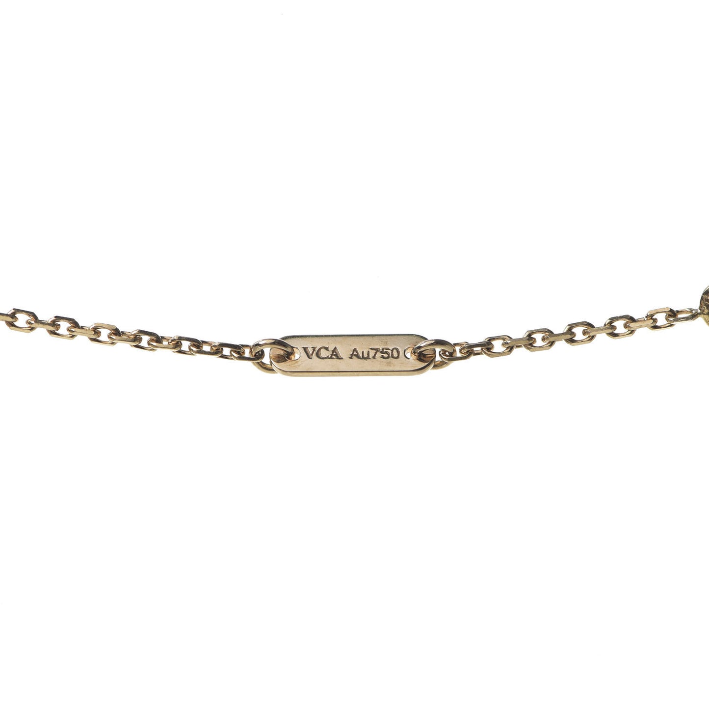 18K Yellow Gold Mother of Pearl Sweet Alhambra Pendant Necklace