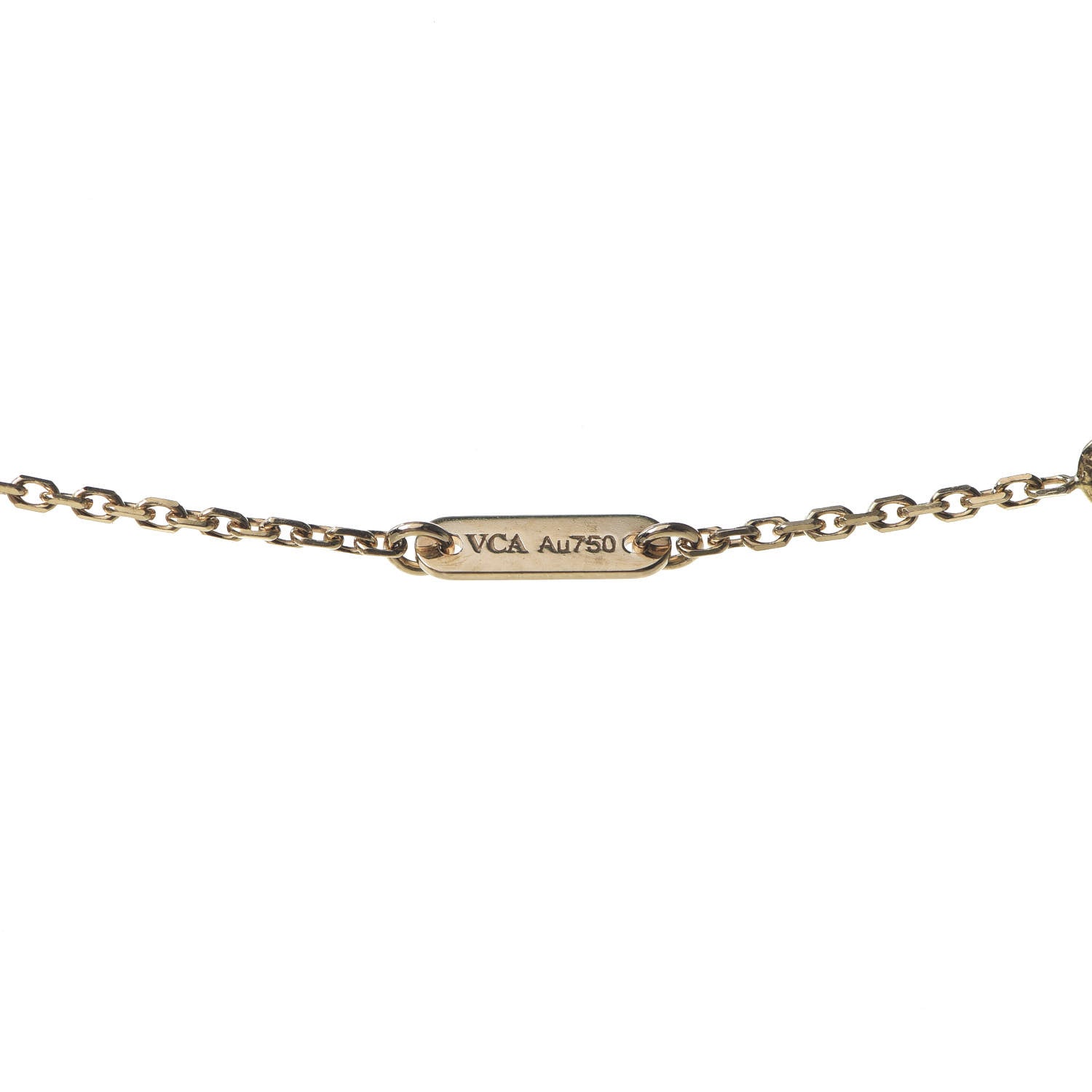 Van Cleef & Arpels 18K Yellow Gold Mother of Pearl Sweet Alhambra Pendant Necklace 5 of 6