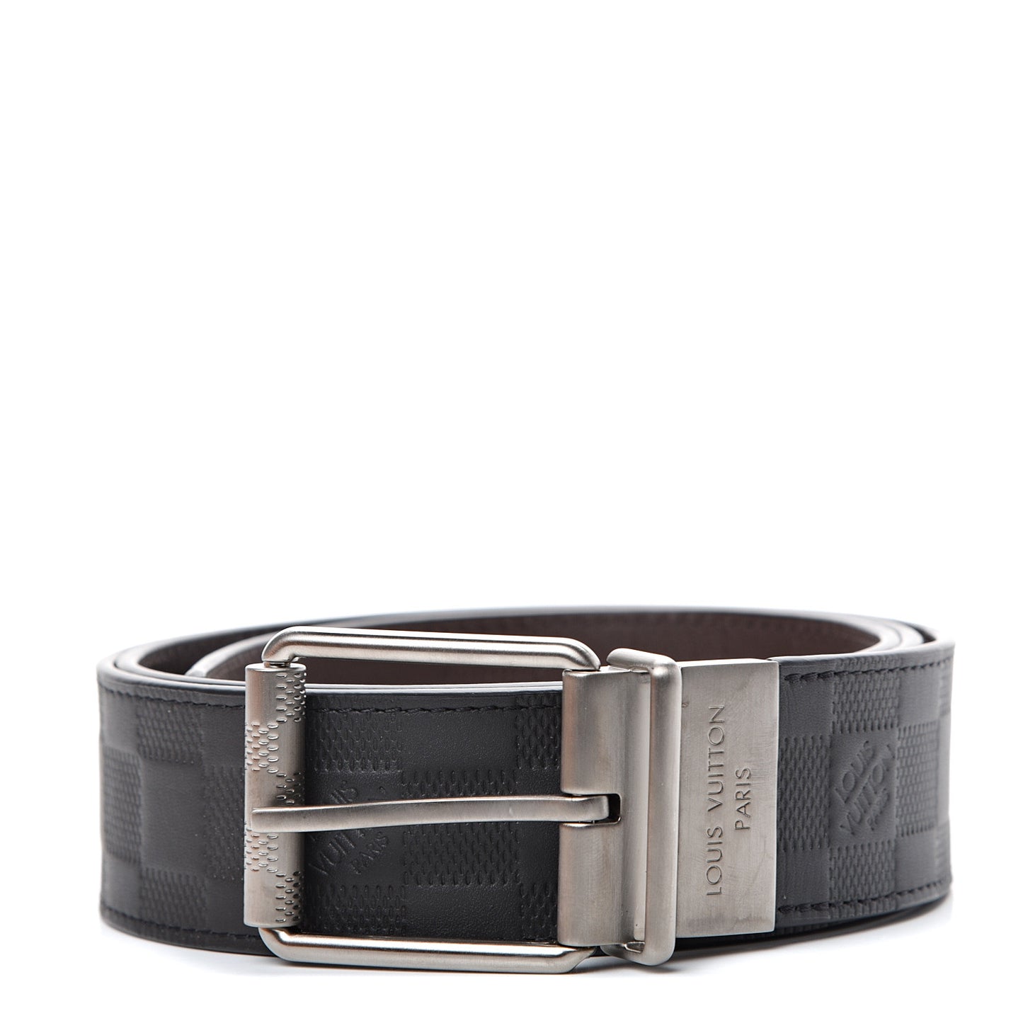 Damier Infini Calfskin 40mm Reversible Belt 100 Black Moka