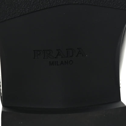 Prada Spazzolato Metal Triangle Logo 40mm Loafer Mules 36 Black 8 of 8