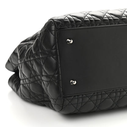 Christian Dior Lambskin Cannage Large Dior Soft Shopping Tote Black 8 of 9