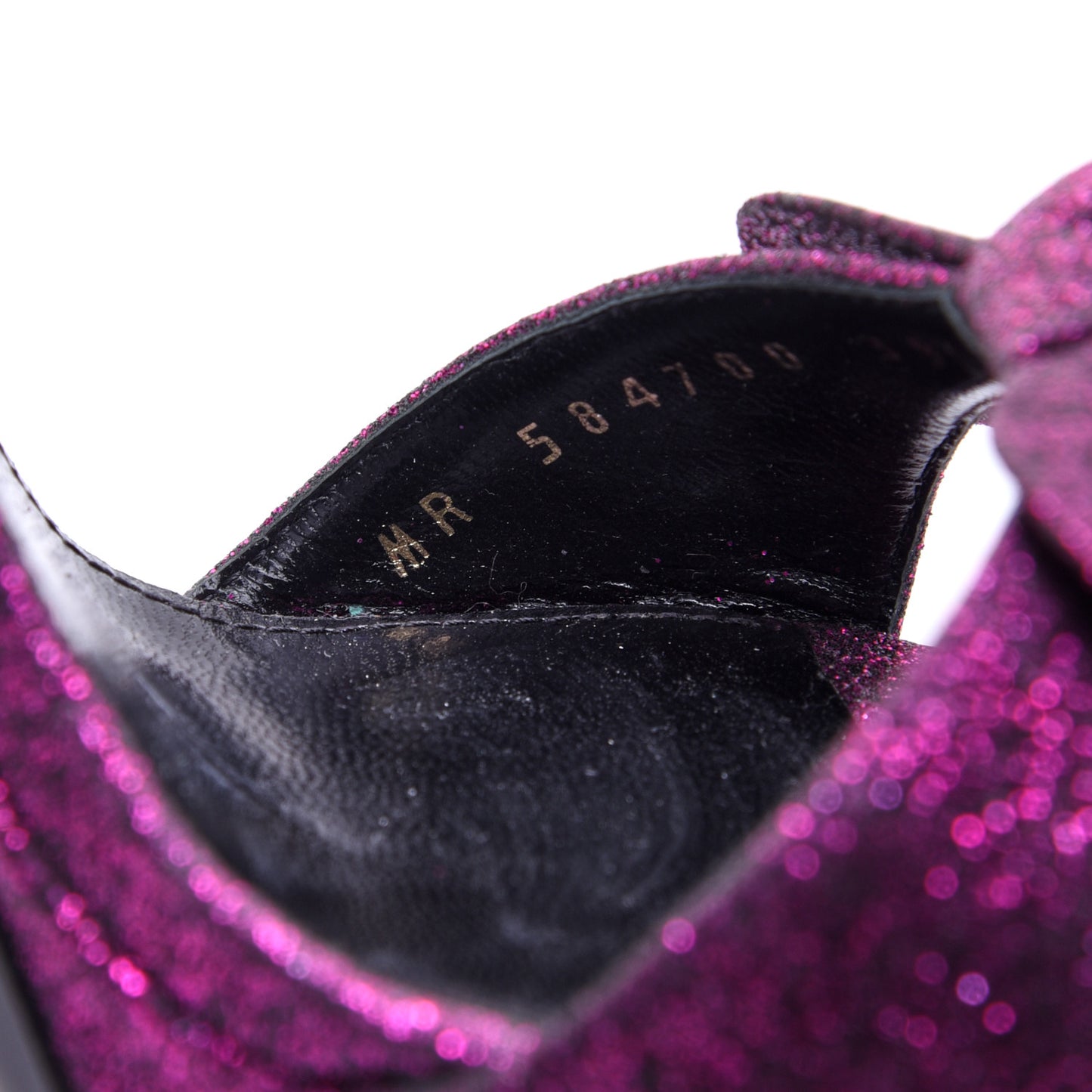 Glitter Hall Platform Sandals 39.5 Purple