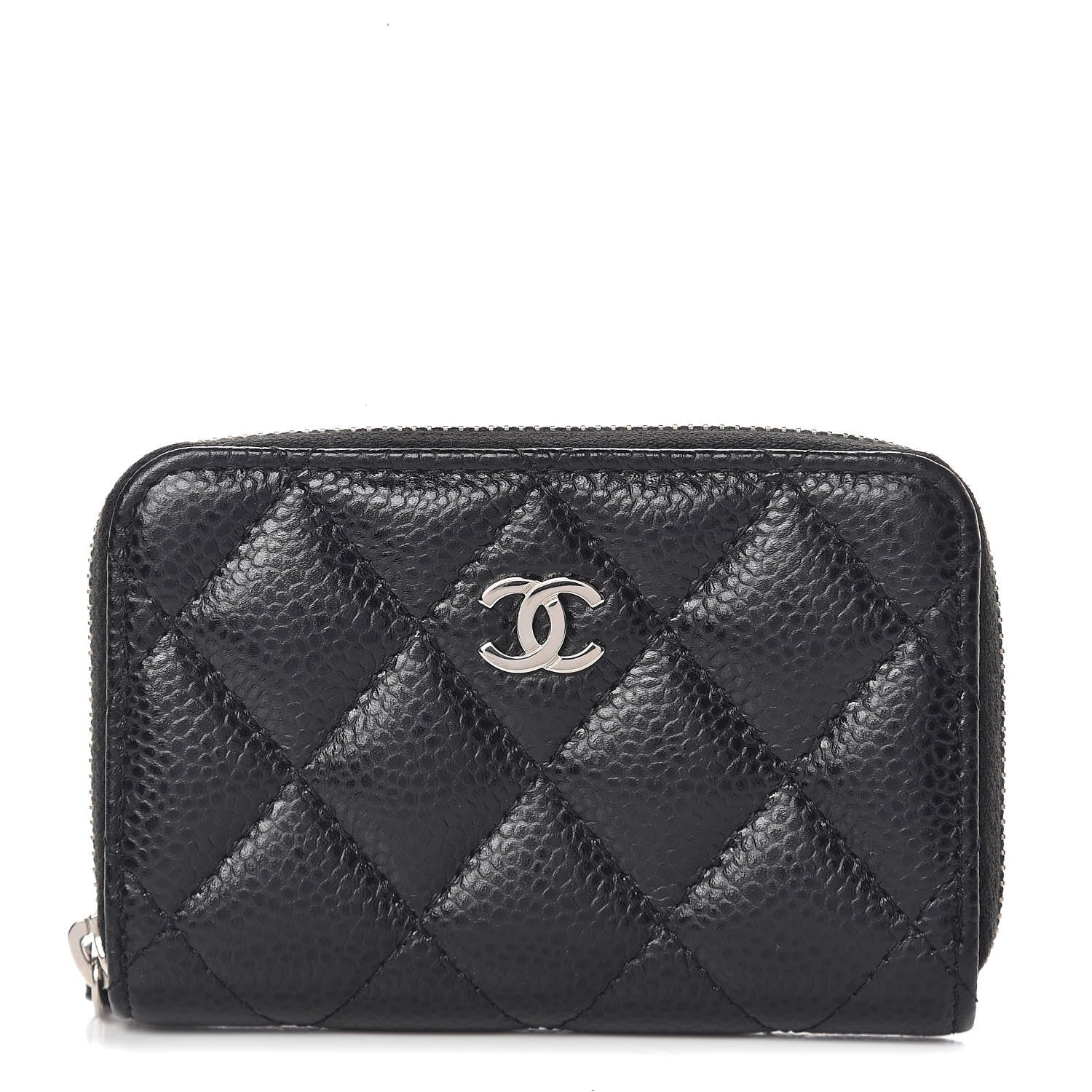 Chanel Caviar Quilted Zip Coin Purse Black 1 of 8