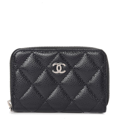 Chanel Caviar Quilted Zip Coin Purse Black 1 of 8