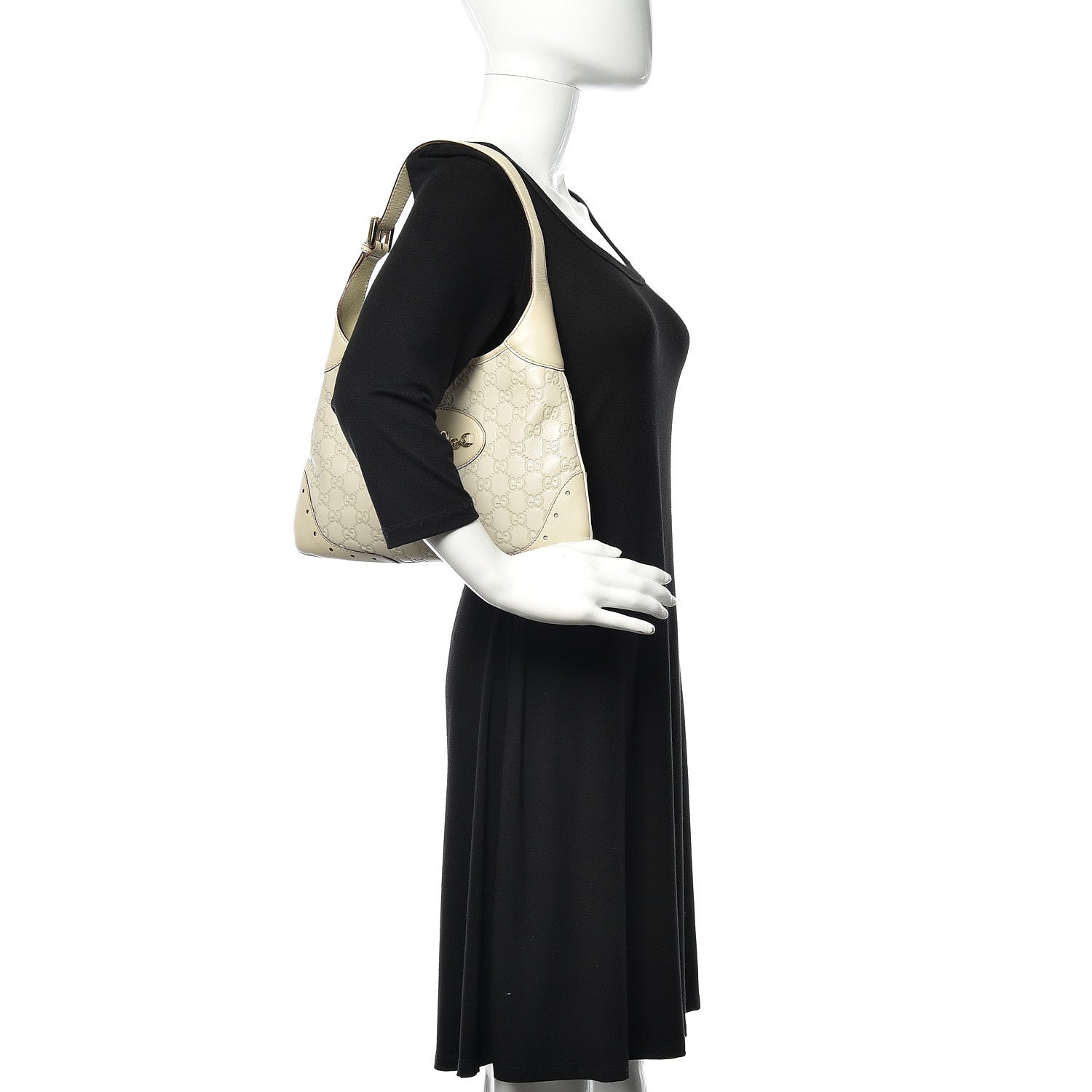 Gucci Guccissima Punch Hobo Off White 2 of 12