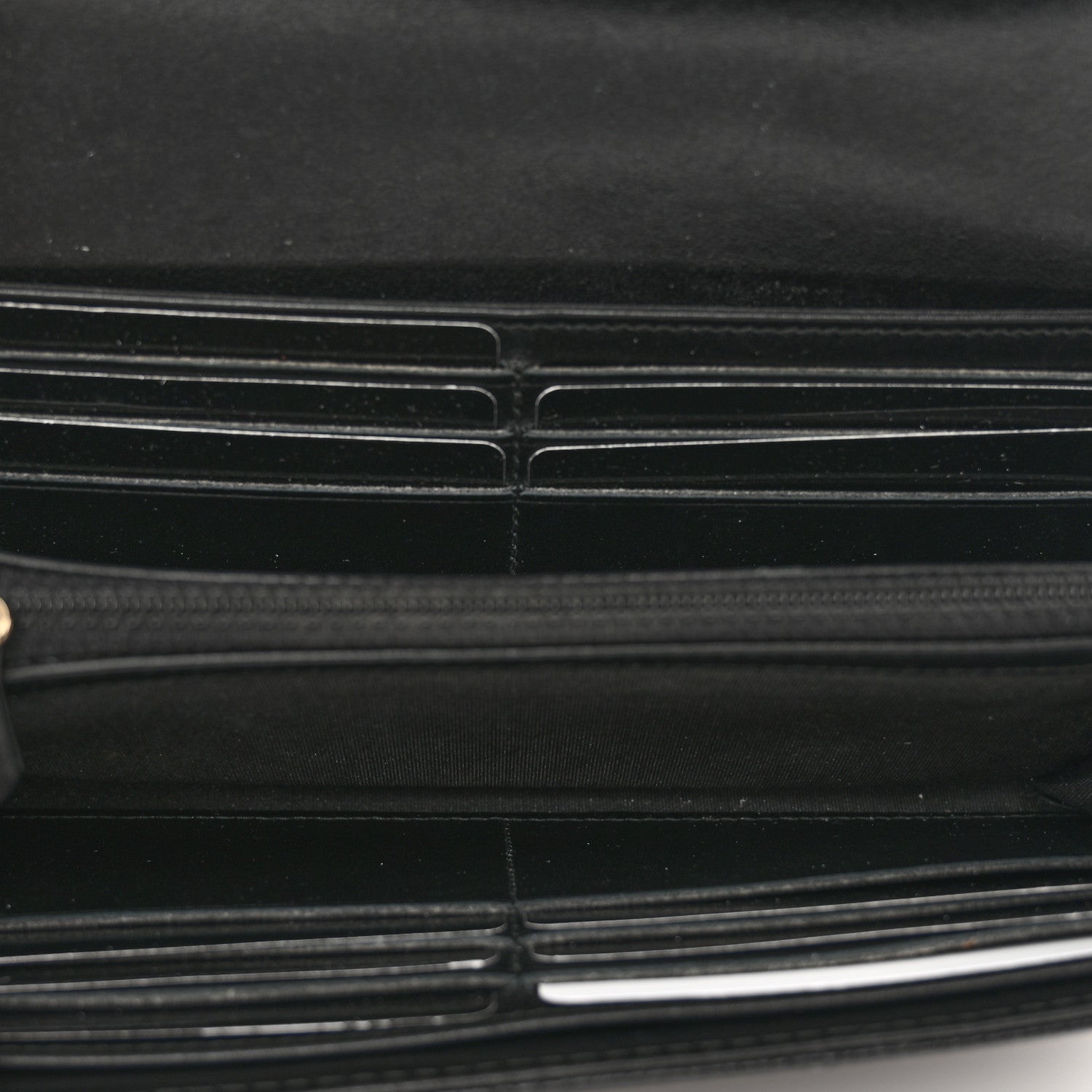 Chanel Caviar Quilted Filigree Large Gusset Flap Wallet Black 5 of 10