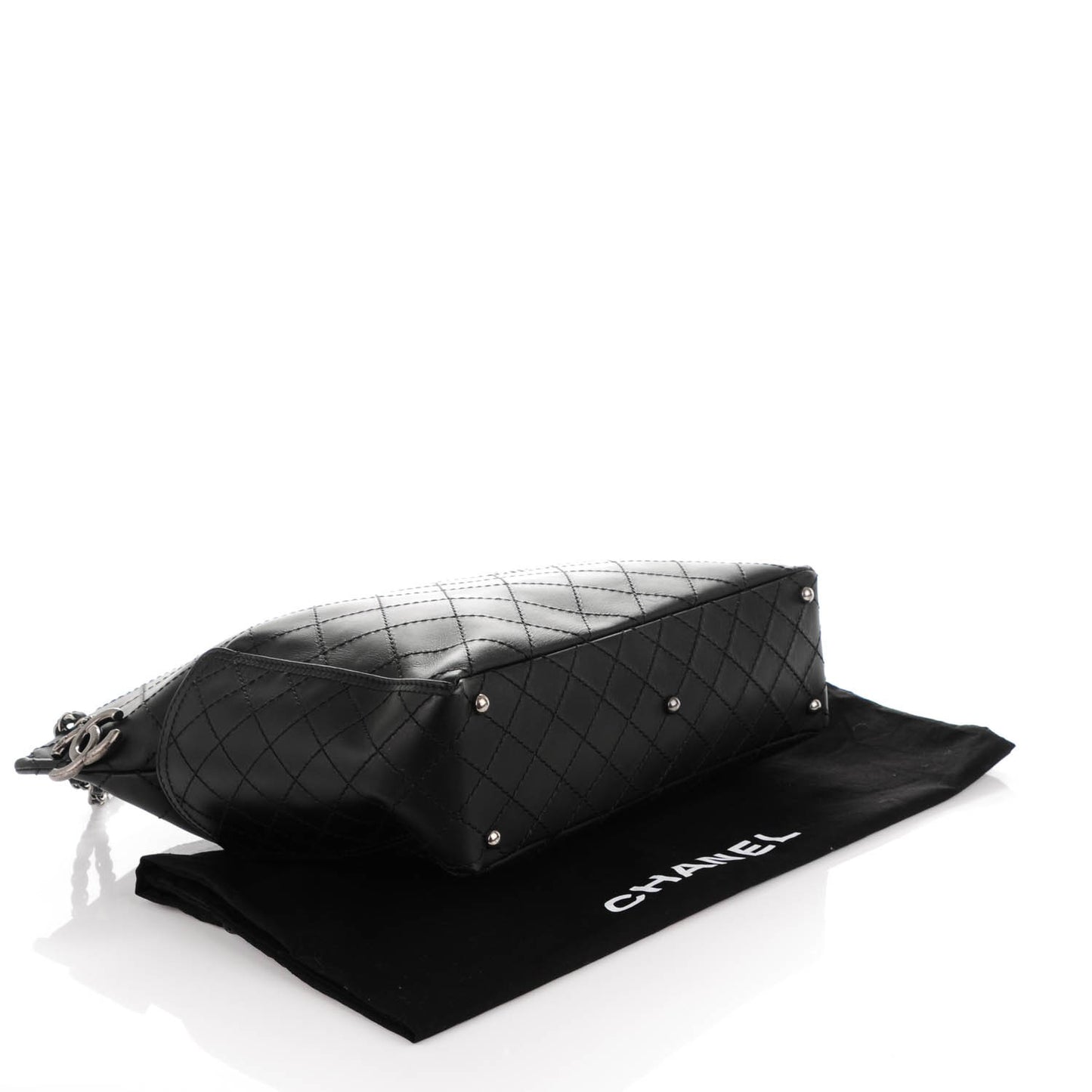 Calfskin CC Pocket Hobo Black
