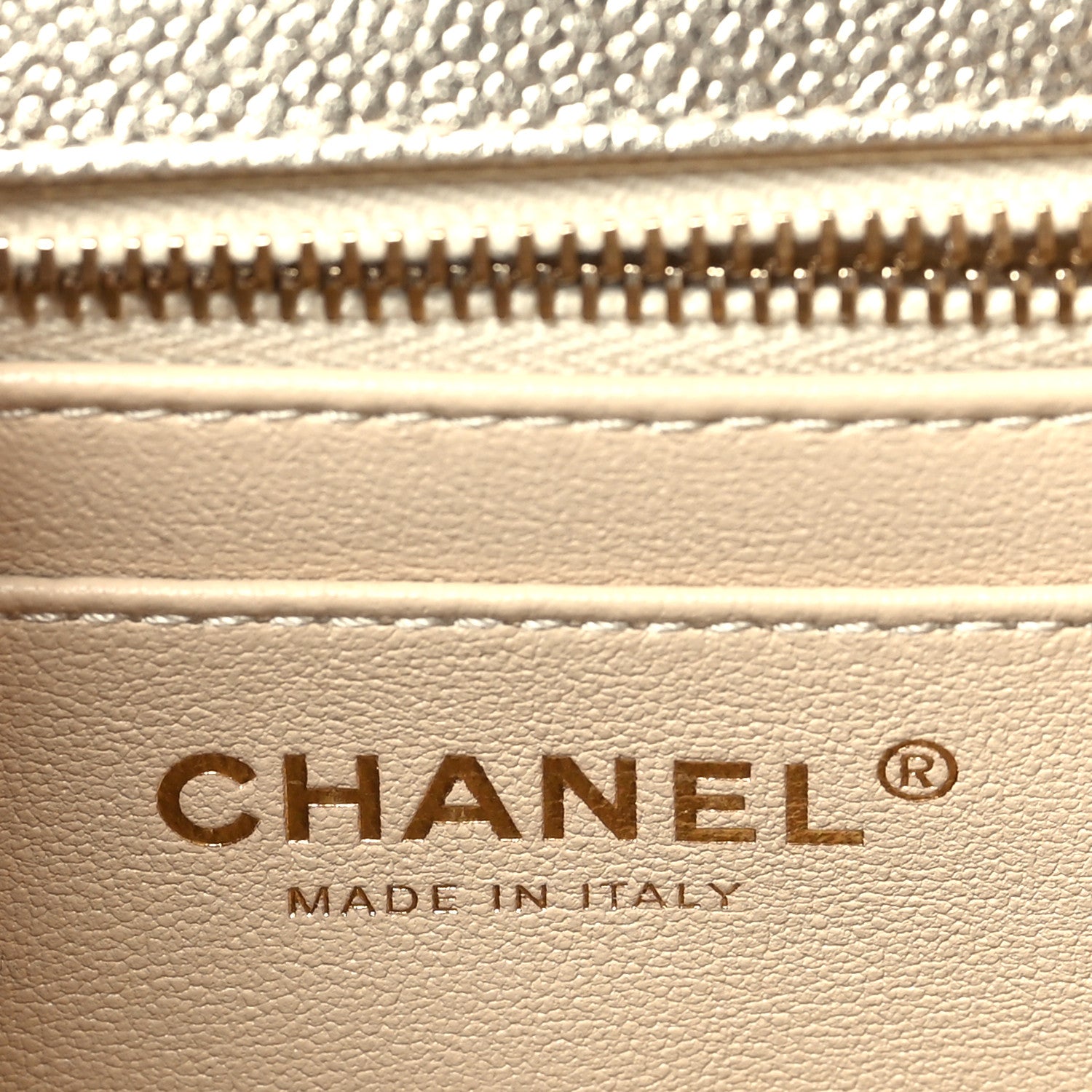 Chanel Metallic Caviar Quilted Mini Square CC Slide Flap Gold 6 of 11
