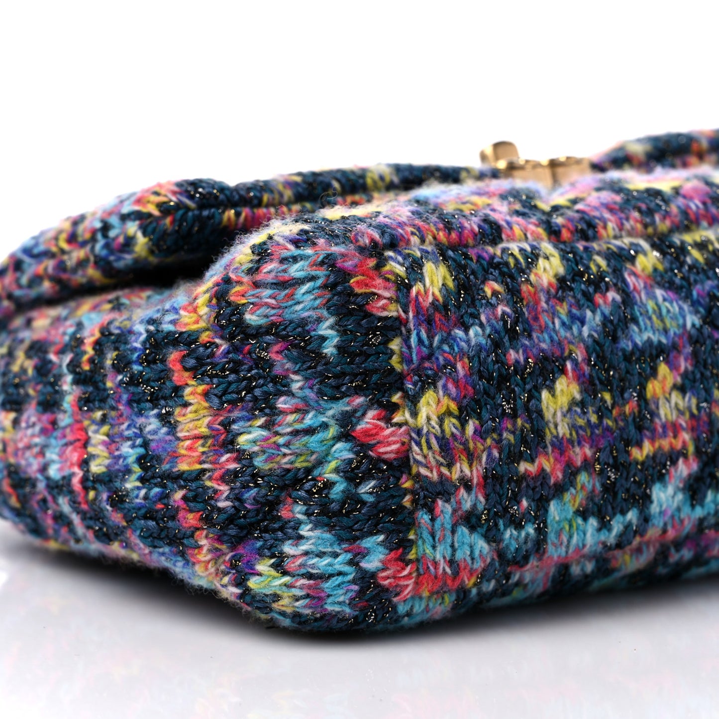 Tweed Quilted Medium Chanel 19 Flap Dark Multicolor