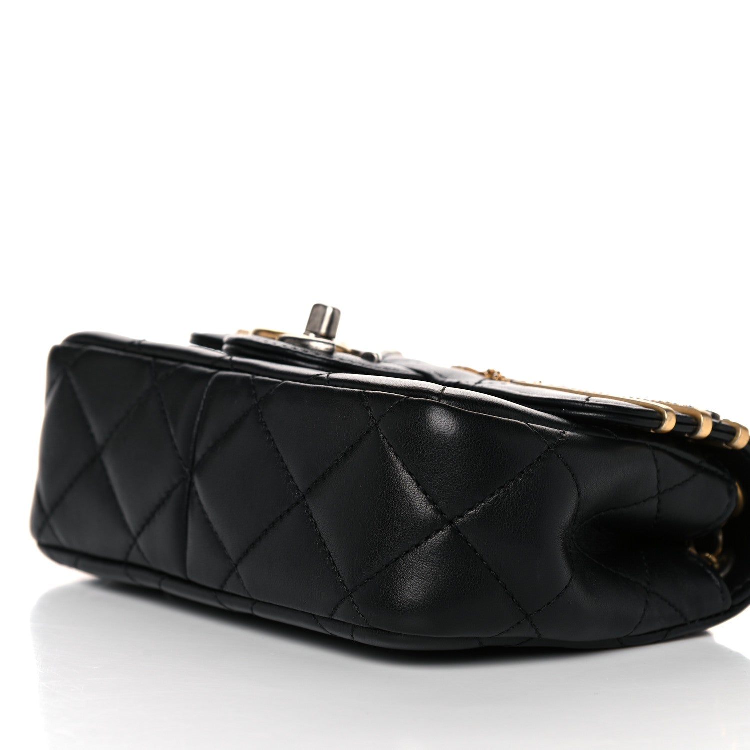 Chanel Lambskin Quilted Mini Coco Clips Single Flap Black 9 of 12