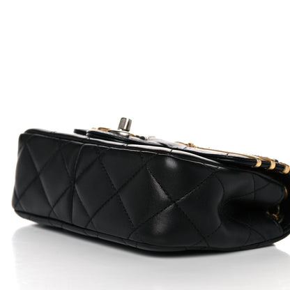 Chanel Lambskin Quilted Mini Coco Clips Single Flap Black 9 of 12