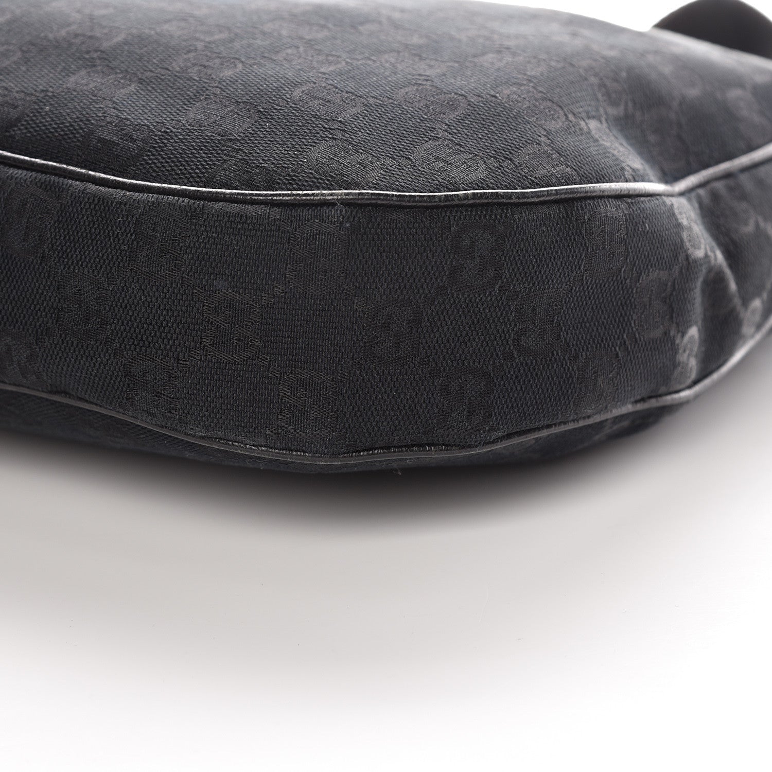 Gucci Monogram Medium Half Moon Hobo Black 6 of 14