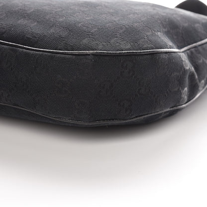 Gucci Monogram Medium Half Moon Hobo Black 6 of 14