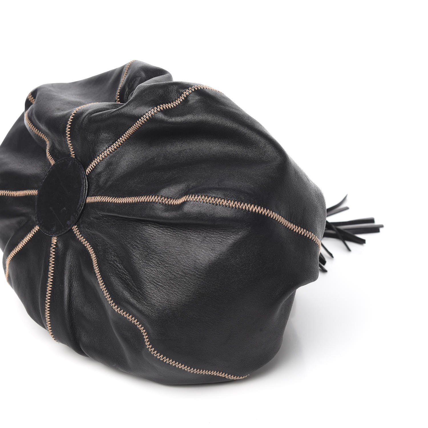 Chanel Lambskin Satin Reversible Sac Cordon Black 10 of 13