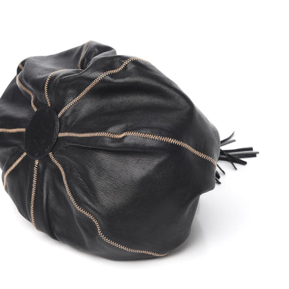 Chanel Lambskin Satin Reversible Sac Cordon Black 10 of 13