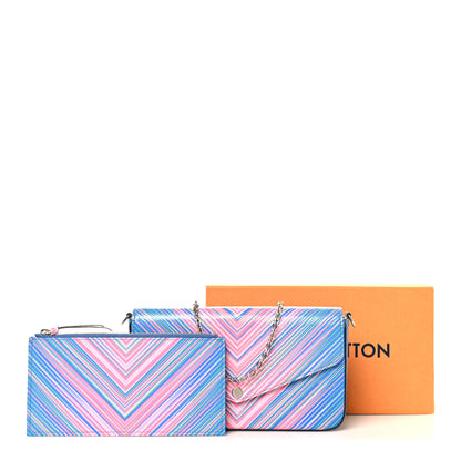 Louis Vuitton Epi Tropical Pochette Felicie Blue Rose 11 of 11
